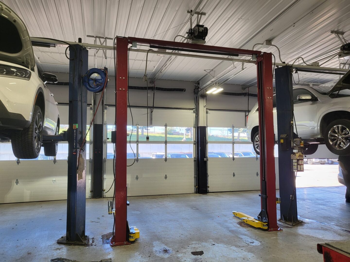 Two-post lift installation by Auto Lift Services in Eastern Iowa